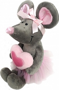 Игрушка мягкая Мышь с сердечком, 36 см. (Softoy, S881/20)